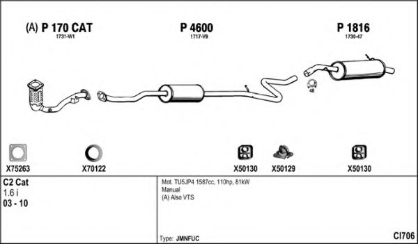 FENNO CI706 Exhaust System